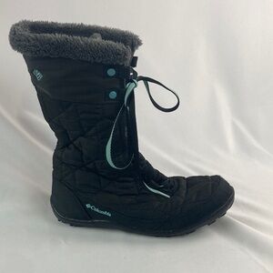 Columbia black quilted fleece lined waterproof boots 7